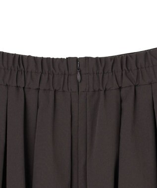 uncrave クールタッチカラータイプライター フレアスカート ダークブラウン