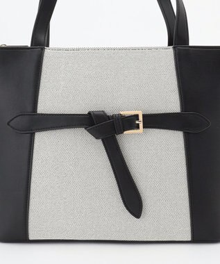 ANY SIS キャンバスコンビトート バッグ ブラック