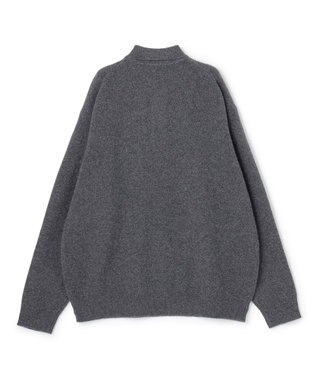 UNFILO MENS 【洗える】ウールカシミヤニット ポロ チャコール