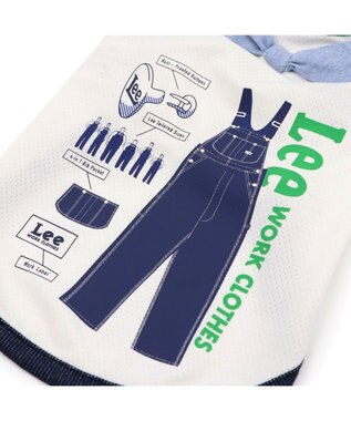 PET PARADISE Lee 接触冷感 タンクトップ《ワーク柄》 小型犬 ホワイト×ネイビー