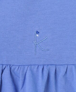 組曲 KIDS 【UVケア】【150-160㎝】フレアラッフル Tシャツ ブルー