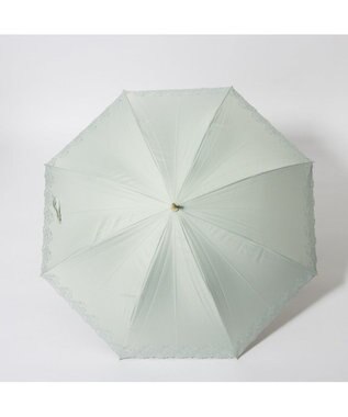 UNBILLION cache nez / フラワーラメ刺繍ショートパラソル グリーン