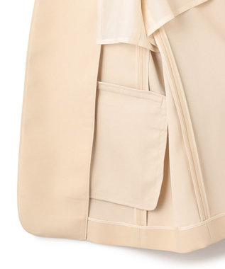 UNFILO L ノーカラージャケット ベージュ