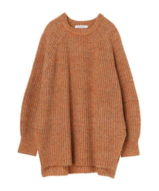 AMERICAN HOLIC Ｍｉｘヤーンラグランニットプルオーバー Orange