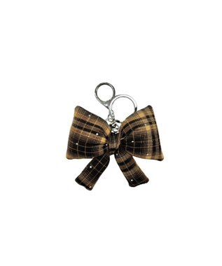 WEGO チェックリボンキーホルダー