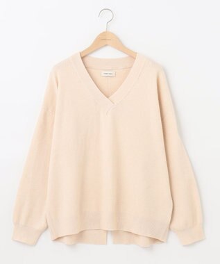 SHARE PARK LADIES ソフトタッチＶネックニット オフホワイト