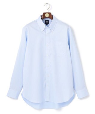 J.PRESS MEN 【KING SIZE】【PREMIUM PLEATS / 形態安定】スーピマコットンマイクロストライプ シャツ/B.D. サックスブルー系1