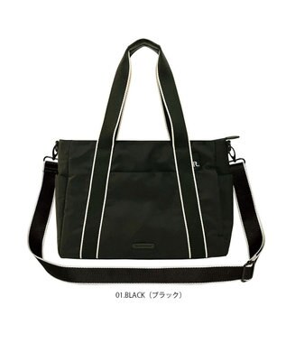 ROOTOTE 1478【撥水・A4サイズ収納】LT.アーキャトル.7ポケッツ-テープ-A 01：ブラック