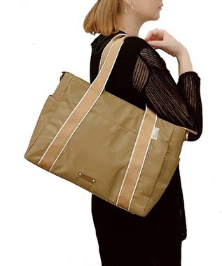 ROOTOTE 1478【撥水・A4サイズ収納】LT.アーキャトル.7ポケッツ-テープ-A 02：ベージュ