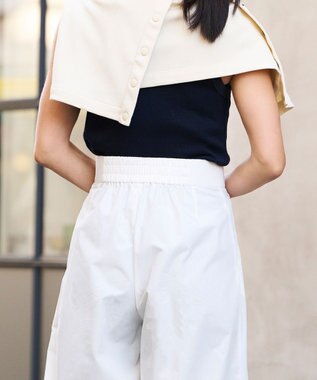 #Newans 【セレモニーにも】スカートライクワイドパンツ ホワイト