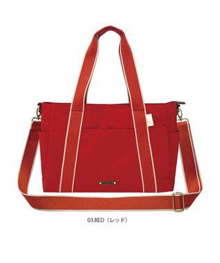 ROOTOTE 1478【撥水・A4サイズ収納】LT.アーキャトル.7ポケッツ-テープ-A 03：レッド