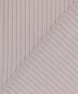 J.PRESS LADIES L 針抜きフライス リブ ボトルネック カットソー グレージュ系