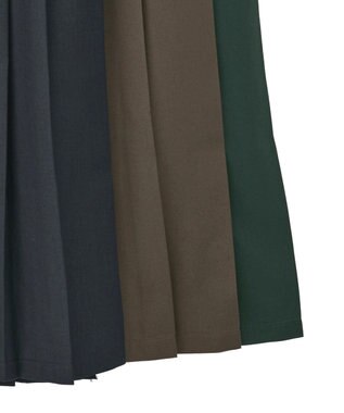 AMERICAN HOLIC 【選べる丈】ブロッキングプリーツスカート Navy