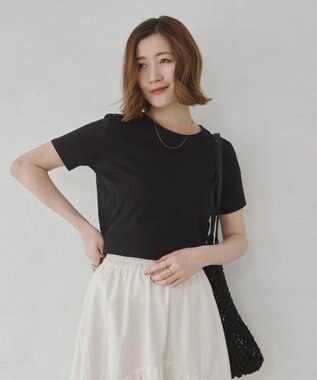 WEGO 【7色/SMLサイズ展開】コンパクトフィットT ブラック