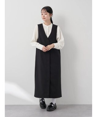 earth music&ecology バンドカラーブラウス Off White