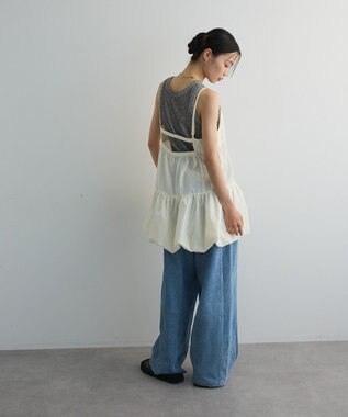 Green Parks 裾バルーンキャミワンピース White