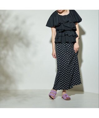 MODE ET JACOMO <carino>プリーツスポンジサンダル パープル