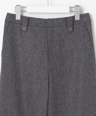 J.PRESS LADIES ネップヘリンボーンワイドパンツ グレー系