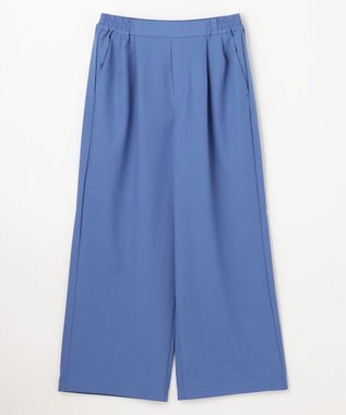 ANY イージーケアライトストレッチワイドパンツ ブルー