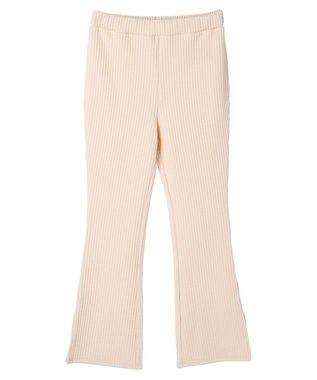 earth music&ecology ぽこぽこスリットパンツ Ivory