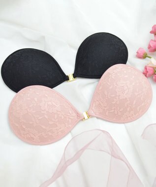 BRADELIS New York 【NuBra / ナチュラルタイプ】ヌーブラ・エアーライト フォーナ デザインヌーブラ ストラップレス バックレス ピンク