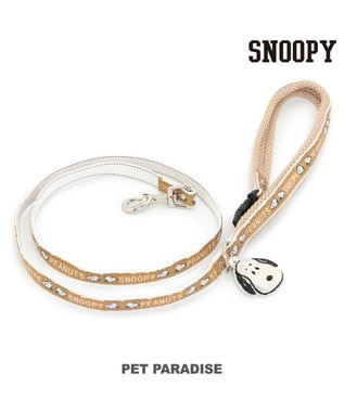 PET PARADISE スヌーピー リード フェイス 反射チャーム付き  ＳＳ~Ｓ