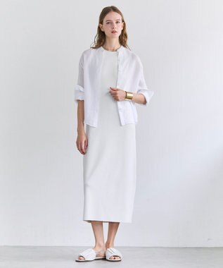 BEIGE， LABRADO / ダーツニット ロングワンピース Ecru