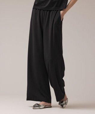 GRACE CONTINENTAL サテンワイドパンツ ブラック