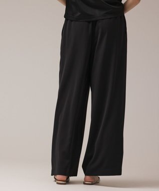 GRACE CONTINENTAL サテンワイドパンツ ブラック