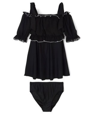 San-ai Resort（三愛水着楽園） WEB限定　Aラインワンピ9号・11号【Big Apple's（ビッグアップルズ）】 クロ