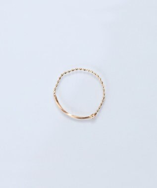Phoebe 【K10】プレートビジューチェーンリング　ゴールド　3号/11号/13号 ゴールド