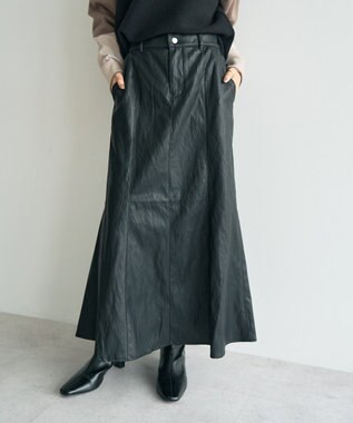 YECCA VECCA レザーライクマーメイドスカート