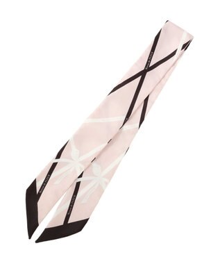 Maison de FLEUR リボンモチーフ柄スカーフ Pink