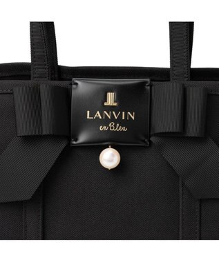 LANVIN en Bleu LANVIN en Bleu ランバンオンブルー ジュール トートバッグ ポーチ付 M ブラック