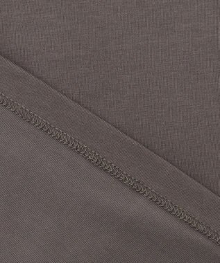 ANY L 【吸水速乾/シワになりにくい/アンチピリング】バックフレアフレンチスリーブカットソー ブラウン