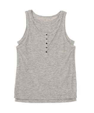 earth music&ecology 【SET】シアーフライスレイヤードタンクトップ Gray Mixture