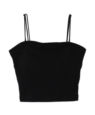 WEGO 【カップ付きインナー/SMサイズ展開】なちゅ盛れカップインショートキャミ ブラック