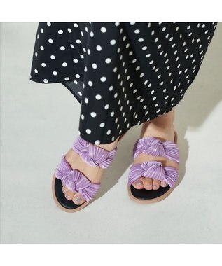 MODE ET JACOMO <carino>プリーツスポンジサンダル パープル