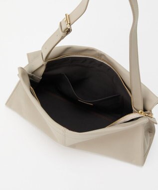 russet 【2025AW新作】レザー横長ショルダーバッグ(CE-1628) GrayBeige