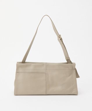 russet 【2025AW新作】レザー横長ショルダーバッグ(CE-1628) GrayBeige
