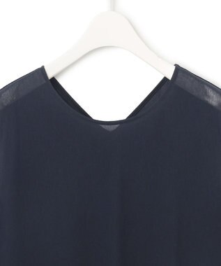 ICB 【洗える・接触冷感・UVケア】３WAYセットブラウス ネイビー系