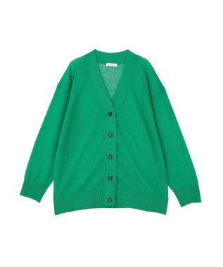 earth music&ecology シアーＶネックカーディガン Green