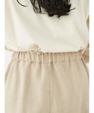 earth music&ecology ヘリンボーンイージーパンツ Ivory