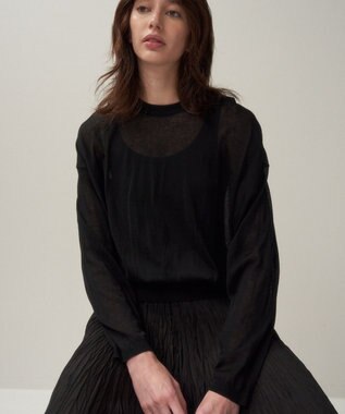 ATON COMPACT COTTON | クルーネックセーター BLACK