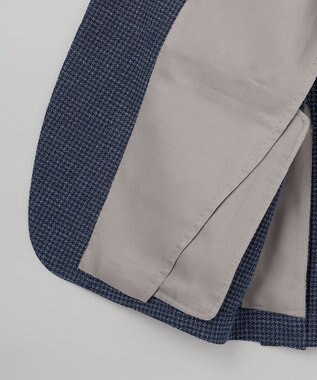 GOTAIRIKU 【尾州】ストレッチメッシュジャケット_千鳥格子柄 ネイビー×千鳥格子柄