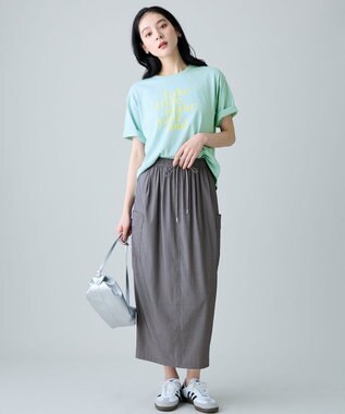 ANY ANYファンクションロゴTシャツ ライトブルー