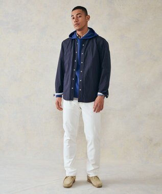 J.PRESS MEN インレージャージ クレスト刺繍パーカー ブルー系