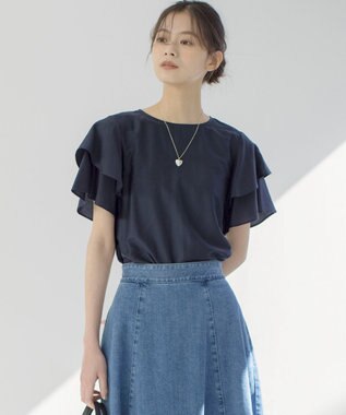 組曲 ハーフパールハート ネックレス ゴールド系