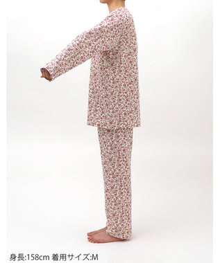 Wing パジャマ 綿100%(本体肌側) あったか 冬 長袖 長ズボン レディース EP6022 ウイング／ワコール レッド