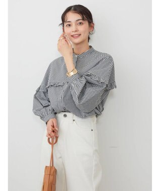 AMERICAN HOLIC フリルバンドカラーシャツ